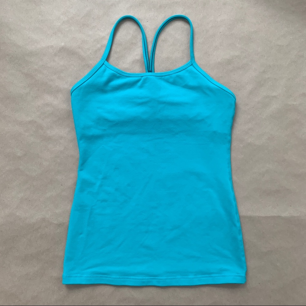 GREEN lululemon Power Y tank size 6